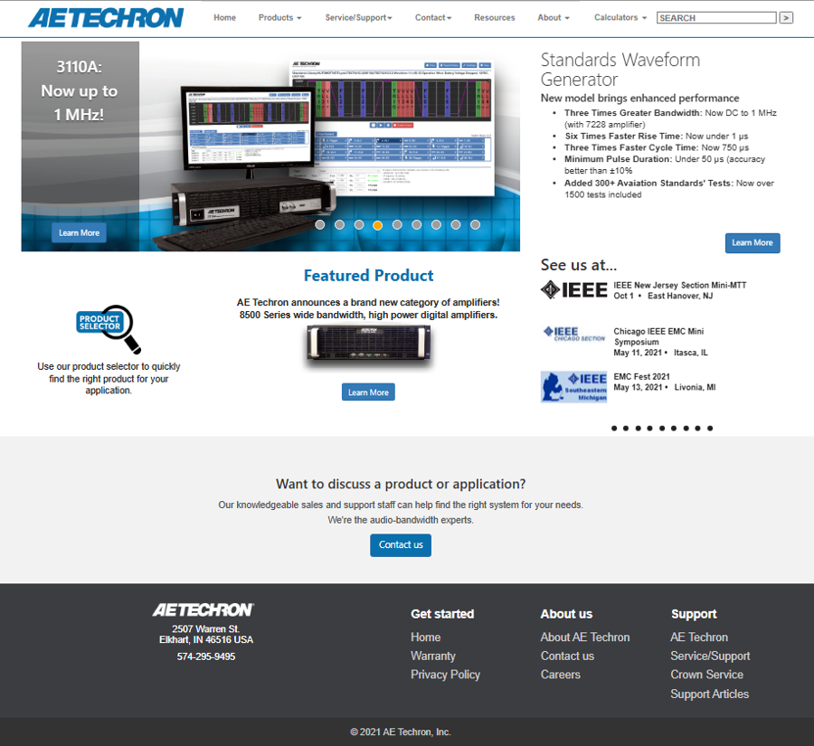 Bootstrap-based AE Techron Site